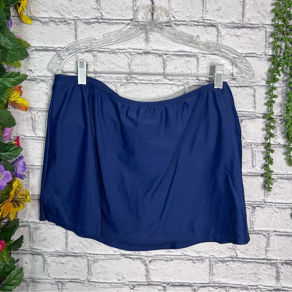 🌼3/$30🌼intl Details Navy Blue Swim Mini Skirt Size XL - Picture 5 of 15